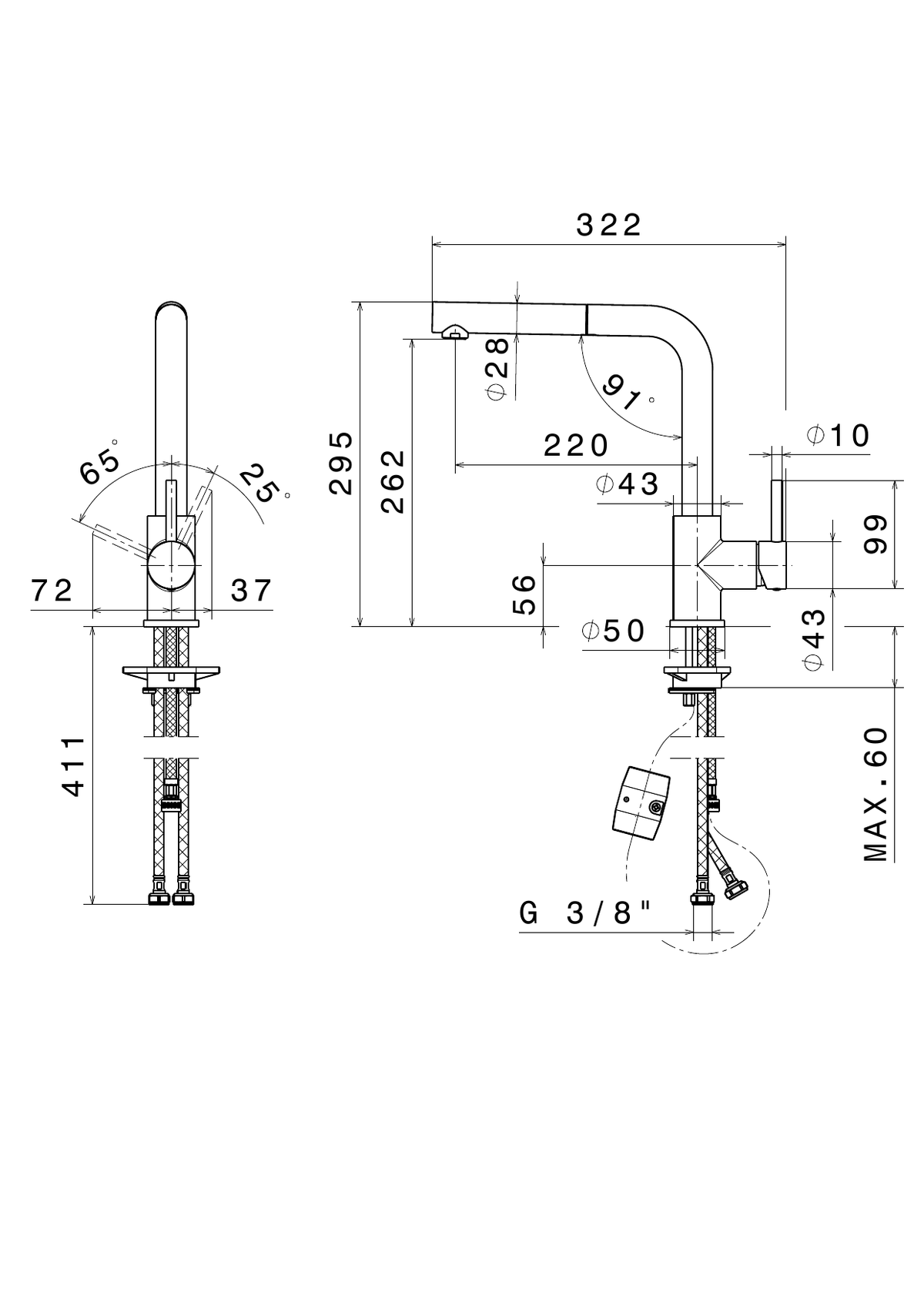 Newform 63425X - disegno tecnico