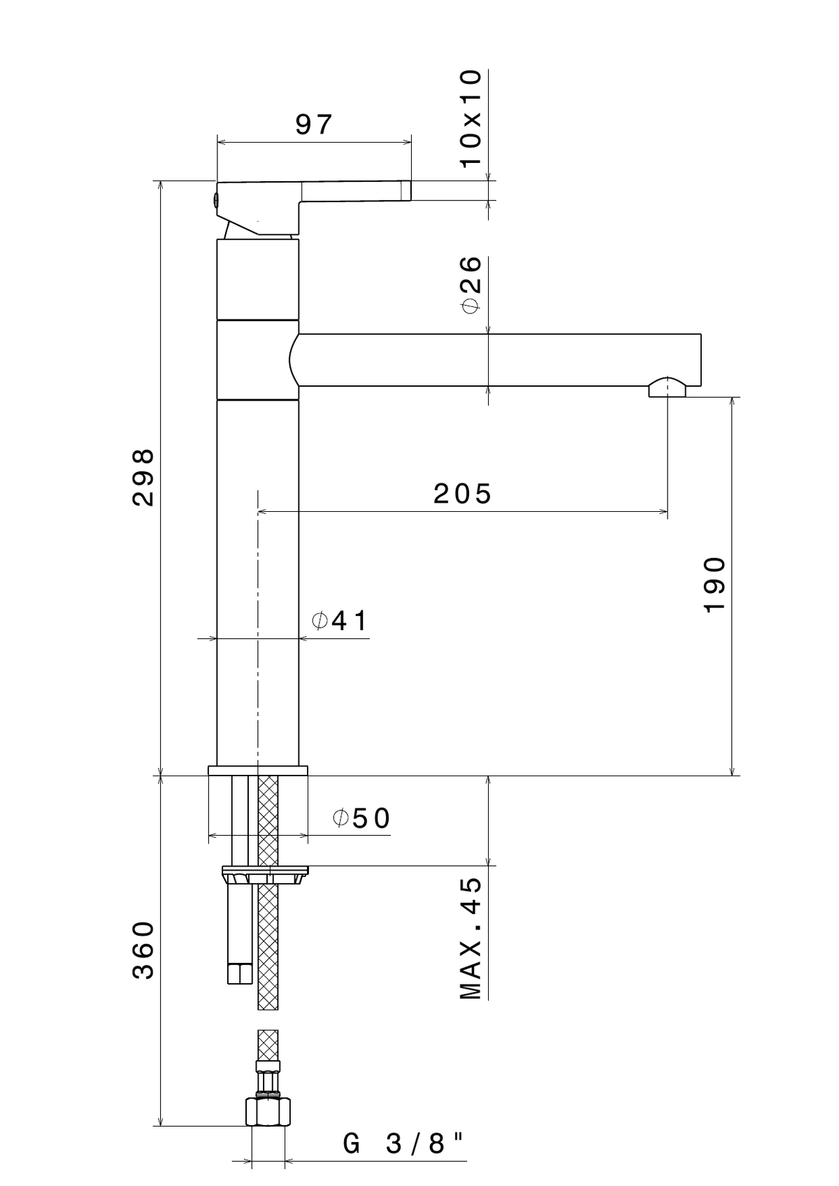 Newform 65910 - disegno tecnico
