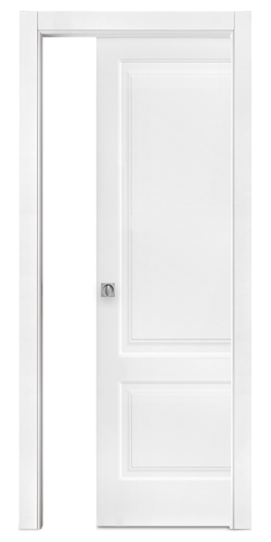 Anta di ricambio Classic Pro Portalacasa, Bianco Laccato, apertura Scorrevole a scomparsa. Foto ufficiale del modello.