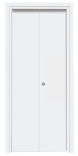 Anta di ricambio Quadra Portalacasa, Bianco Micro, apertura Piego 50/50. Foto ufficiale del modello.