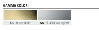 Proskid Alluminio anodizzato argento - gamma colori