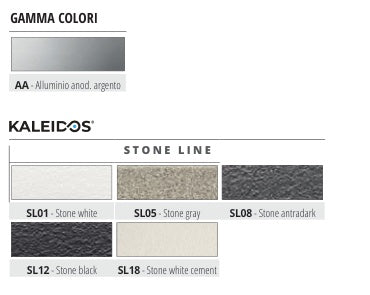 Proshadow Stair Wall Alluminio anodizzato argento - gamma colori