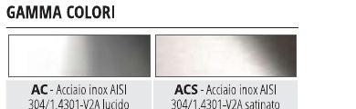 Profinal acciaio - finiture AC lucido e ACS satinato