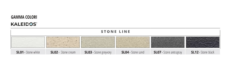 Prolistel Channel Stone Line - gamma colori SL01 SL02 SL03 SL04 SL07 SL12