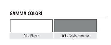 Proseal - gamma colori 01 Bianco e 03 Grigio cemento