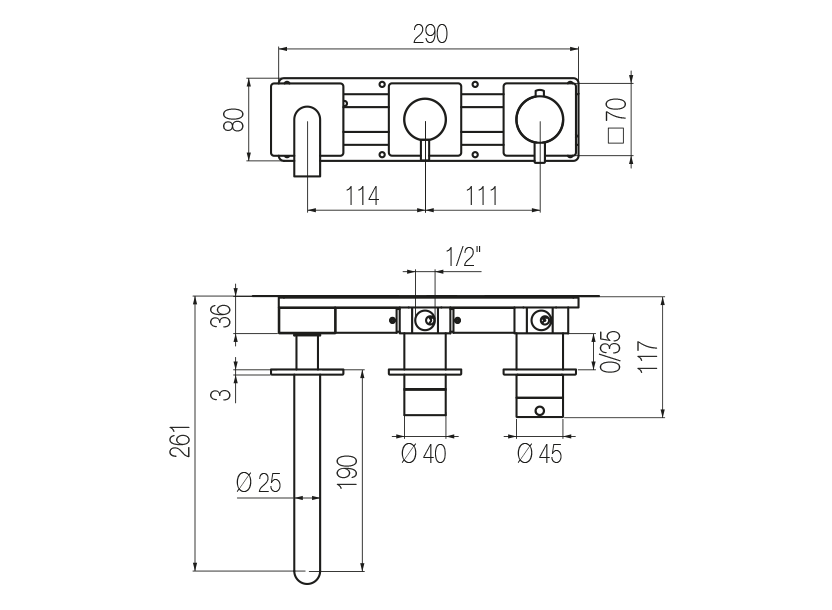 Radomonte ANW84 - disegno tecnico