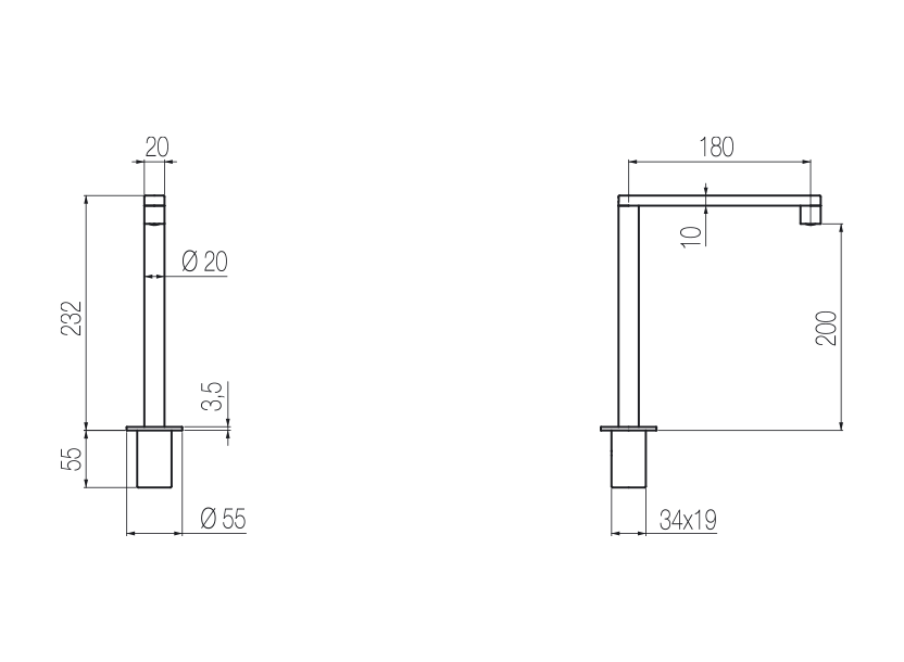 Radomonte CHK1 - disegno tecnico