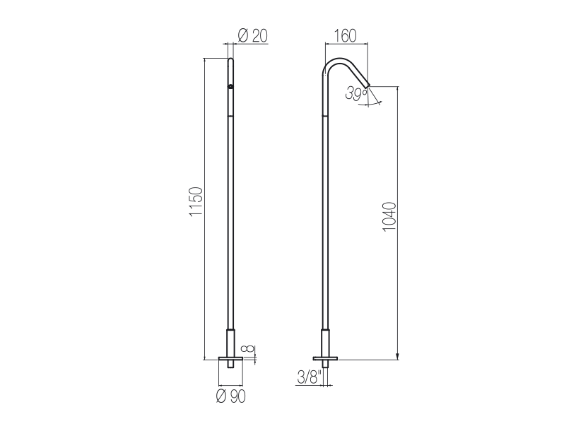 Radomonte CHP1 - disegno tecnico