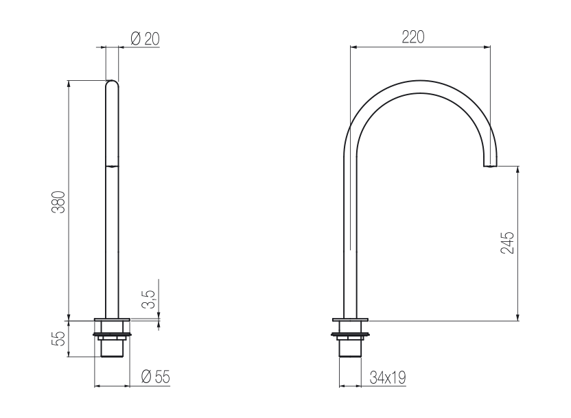 Radomonte CHT52 - disegno tecnico