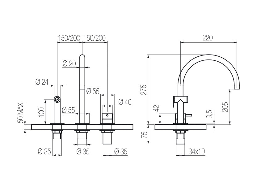 Radomonte CUC56 - disegno tecnico