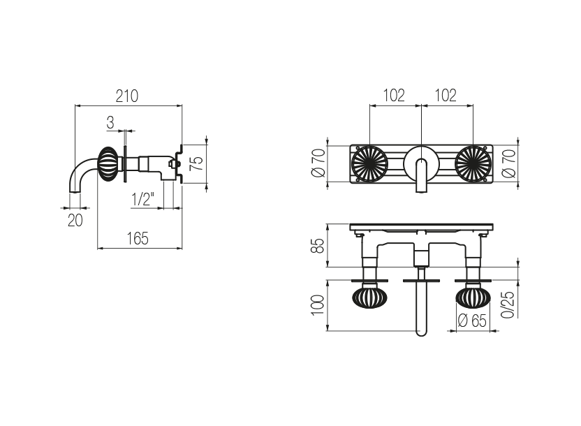 Radomonte DRW27 - disegno tecnico