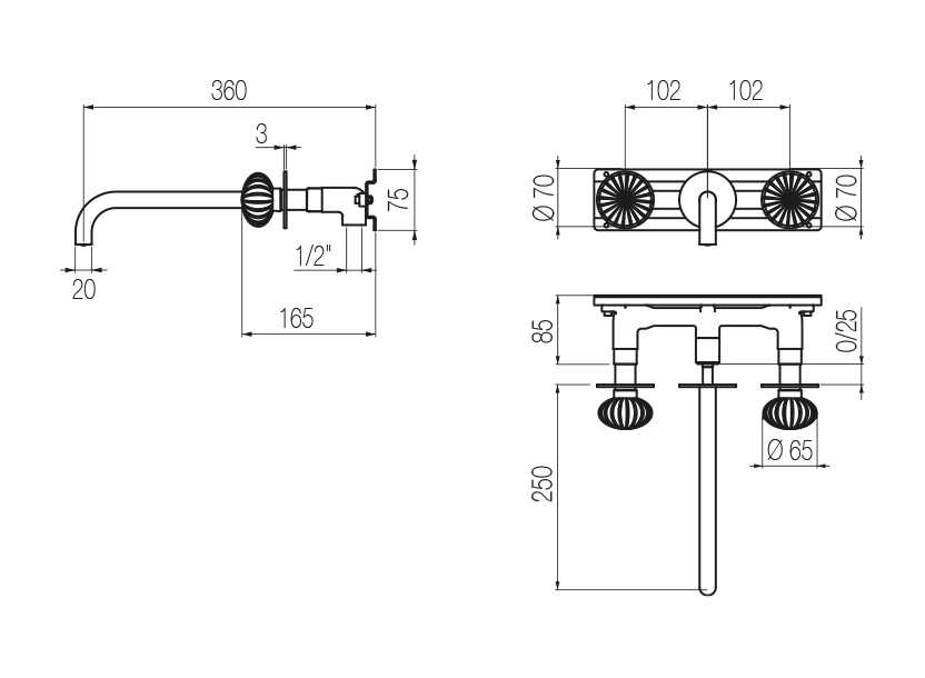 Radomonte DRW29 - disegno tecnico