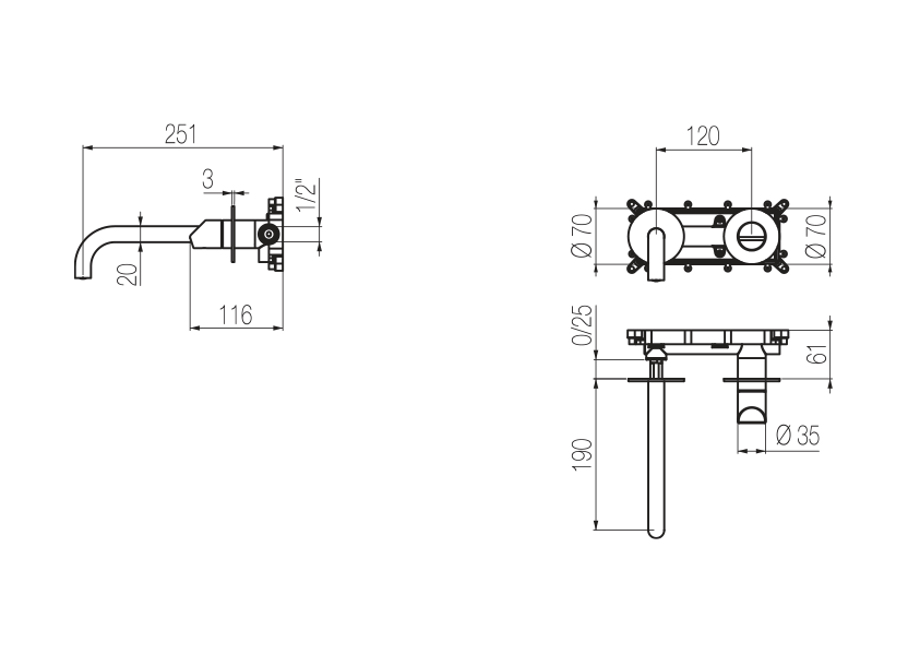 Radomonte DUN18 - disegno tecnico