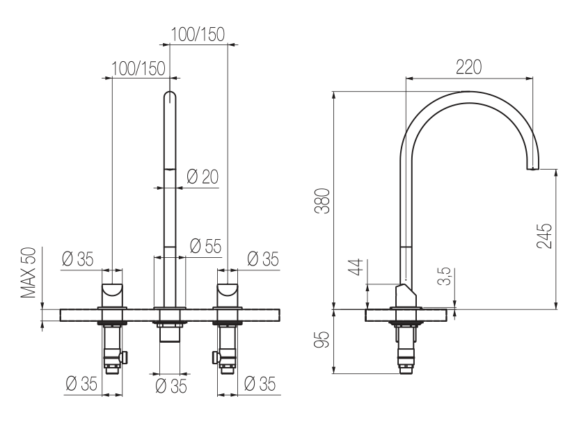 Radomonte DUN24 - disegno tecnico