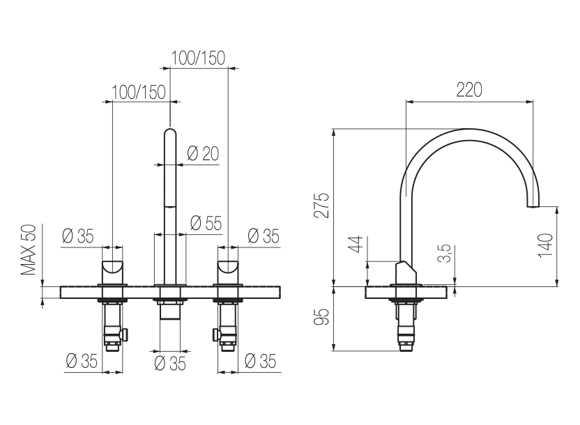 Radomonte DUN25 - disegno tecnico