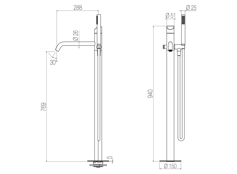 Radomonte DUN47 - disegno tecnico