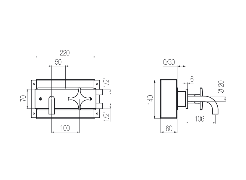 Radomonte DXN20 - disegno tecnico