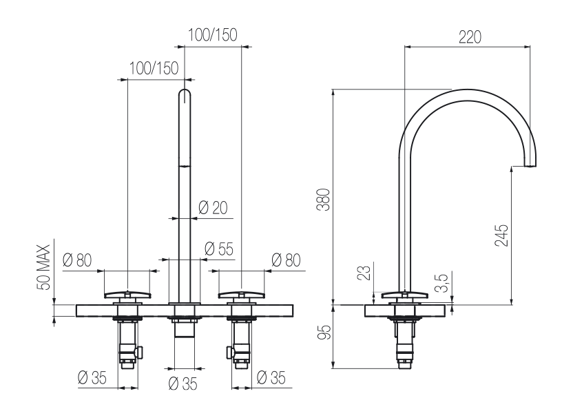 Radomonte DXN26 - disegno tecnico