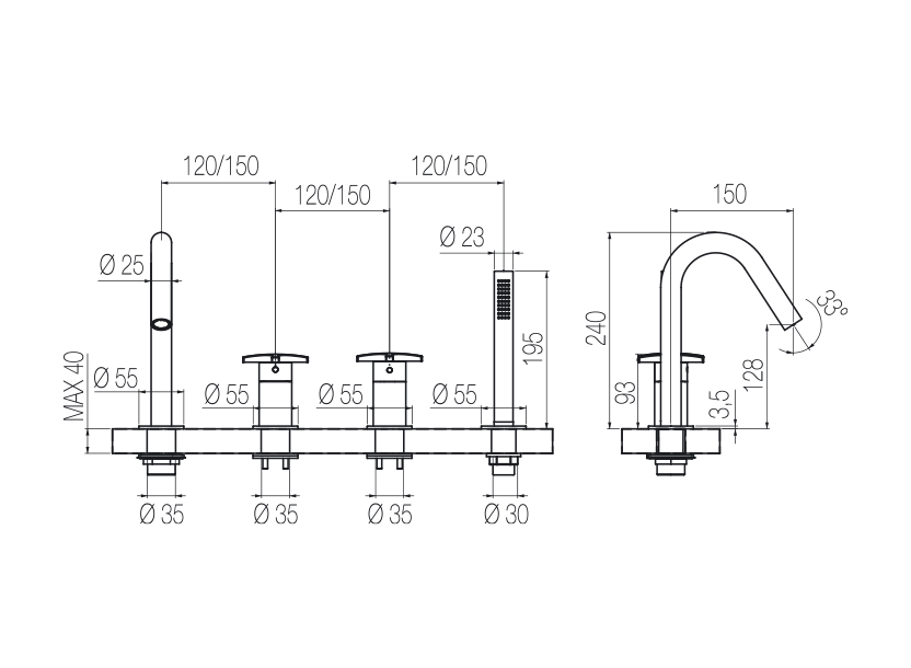 Radomonte DXN36 - disegno tecnico