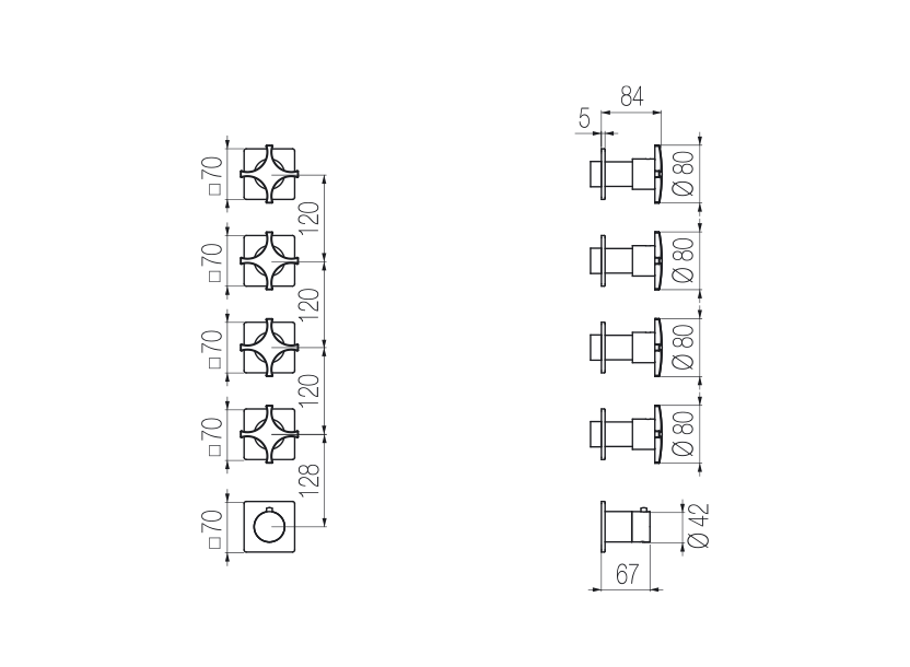 Radomonte DXN57 - disegno tecnico
