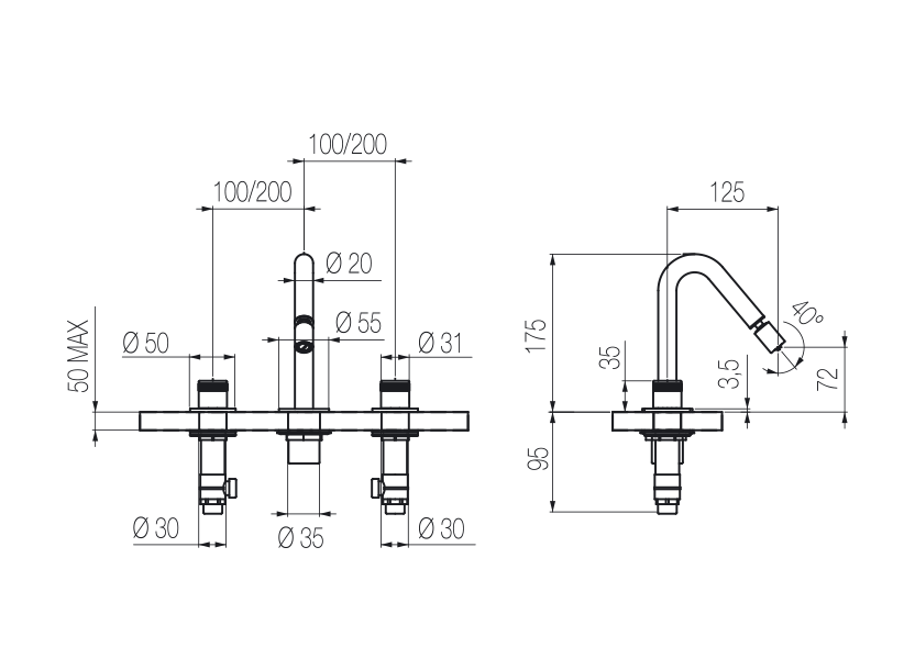 Radomonte HIR19 - disegno tecnico
