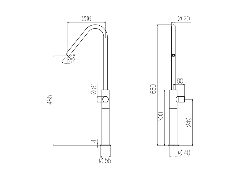 Radomonte HIR7 - disegno tecnico