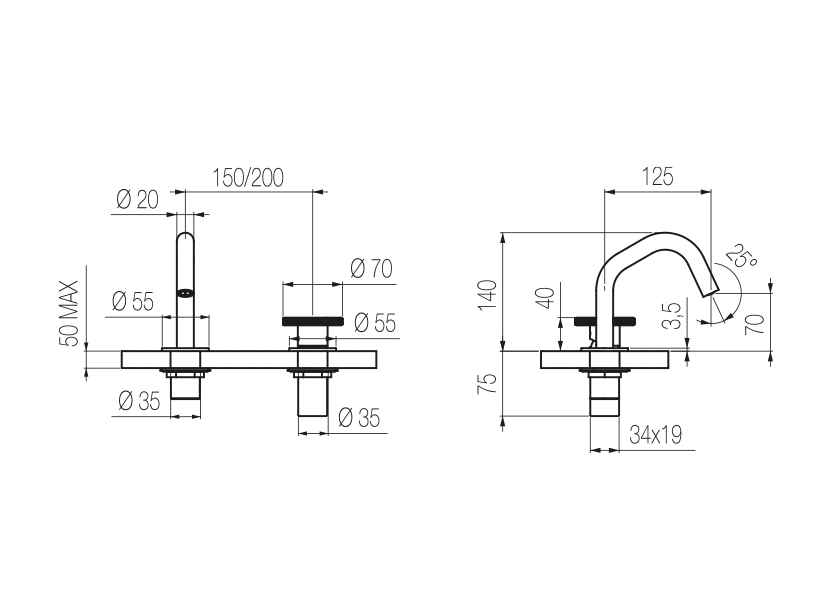 Radomonte KAN32 - disegno tecnico