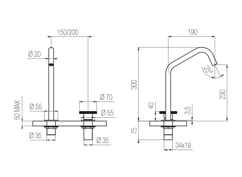 Radomonte KAN35 - disegno tecnico