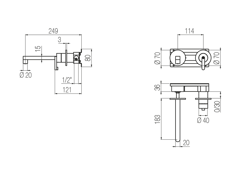 Radomonte KRN18 - disegno tecnico