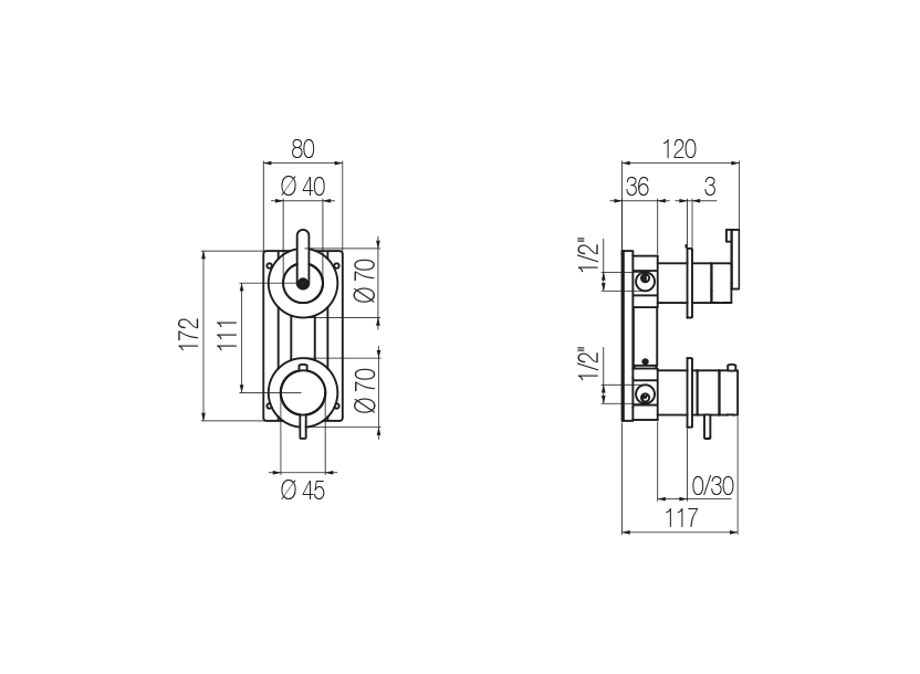 Radomonte KRN22 - disegno tecnico