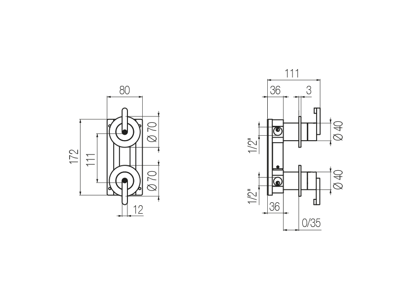 Radomonte KRN9 - disegno tecnico