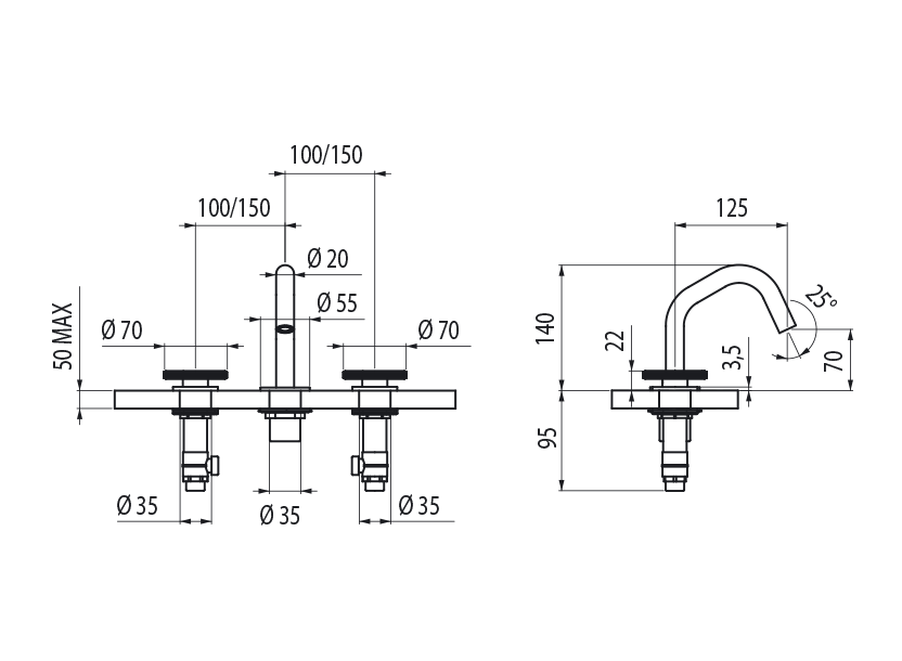 Radomonte KTN23 - disegno tecnico