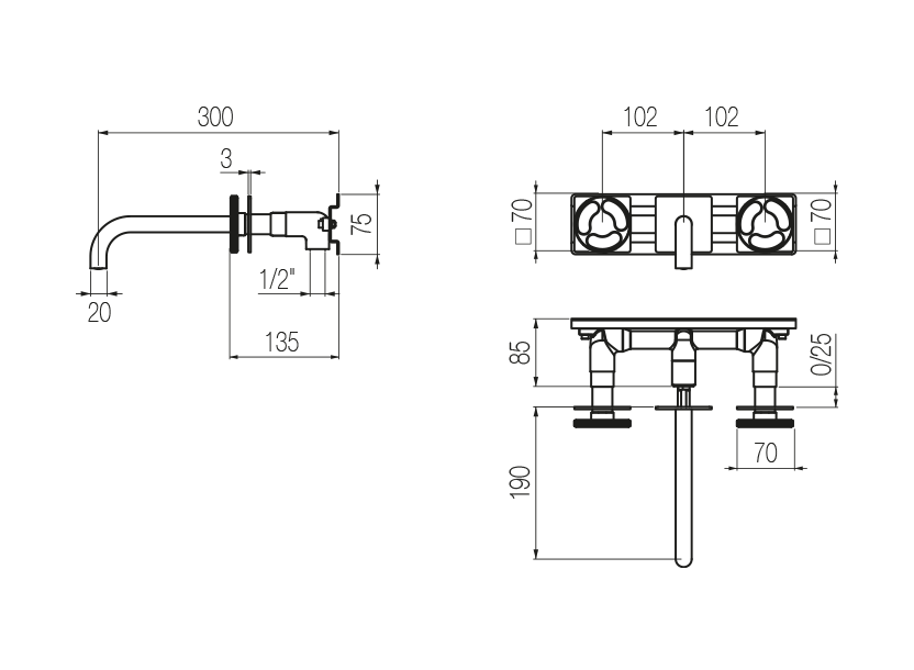Radomonte KTN28 - disegno tecnico