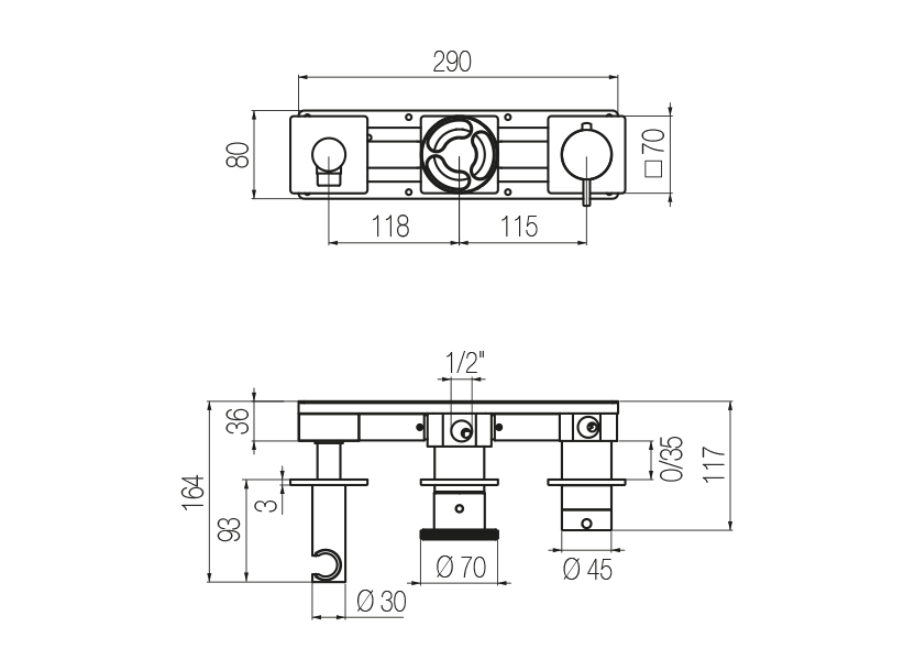 Radomonte KTN87 - disegno tecnico
