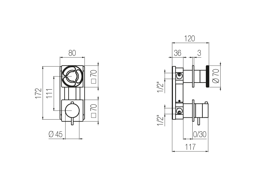 Radomonte KTN92 - disegno tecnico