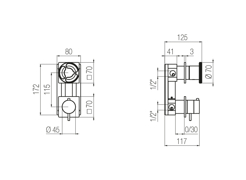 Radomonte KTN93 - disegno tecnico