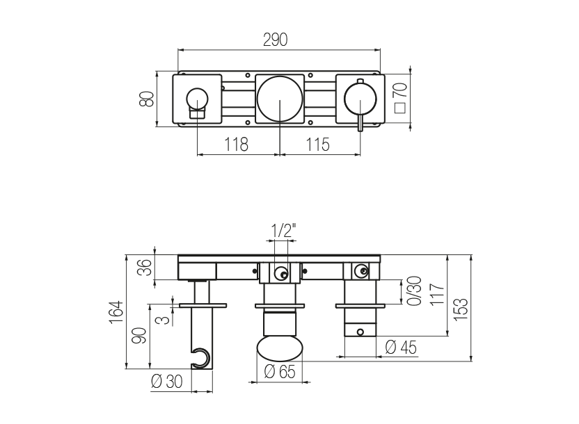 Radomonte MIW87 - disegno tecnico