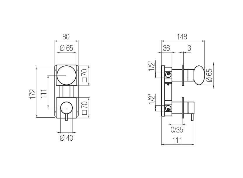 Radomonte MIW9 - disegno tecnico