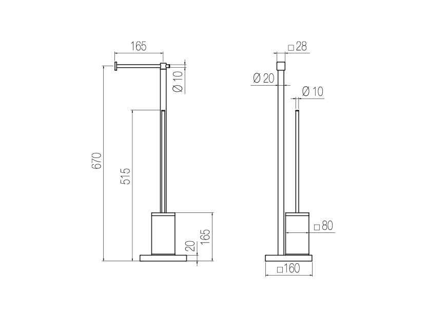Radomonte PQX50 - disegno tecnico
