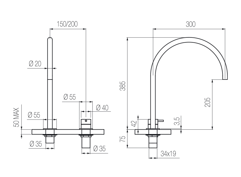 Radomonte TKI33 - disegno tecnico