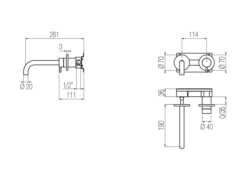 Radomonte TON18 - disegno tecnico