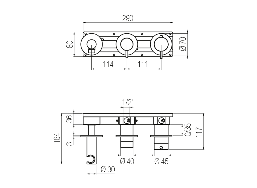 Radomonte TON81 - disegno tecnico