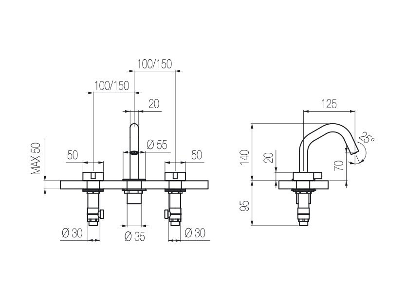 Radomonte TQN23 - disegno tecnico