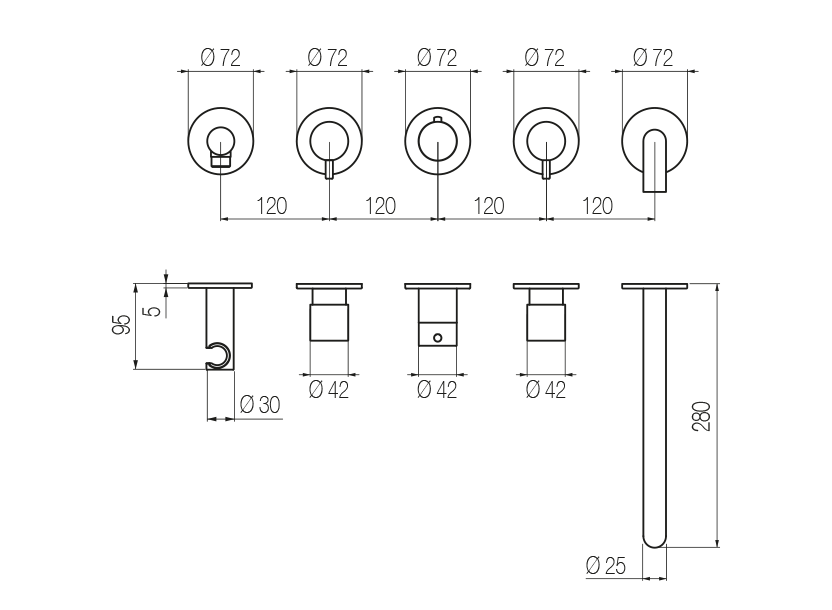 Radomonte TQN52 - disegno tecnico