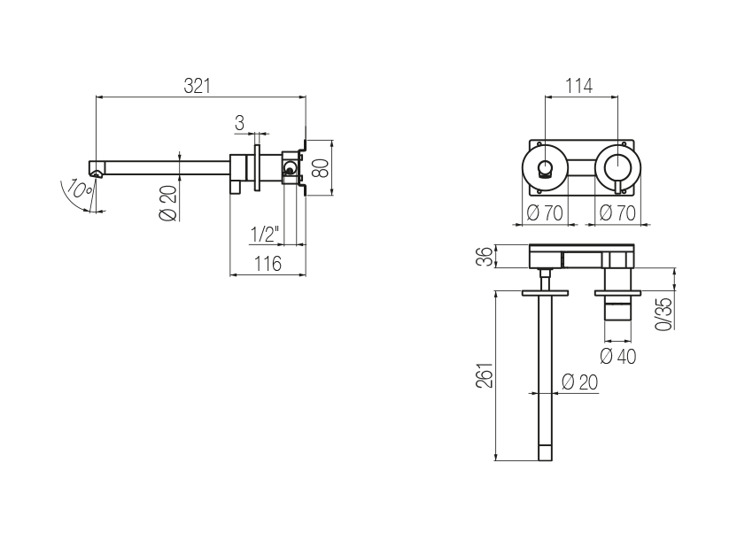 Radomonte TQW19 - disegno tecnico