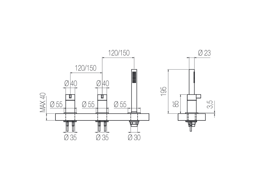 Radomonte TXQ14 - disegno tecnico