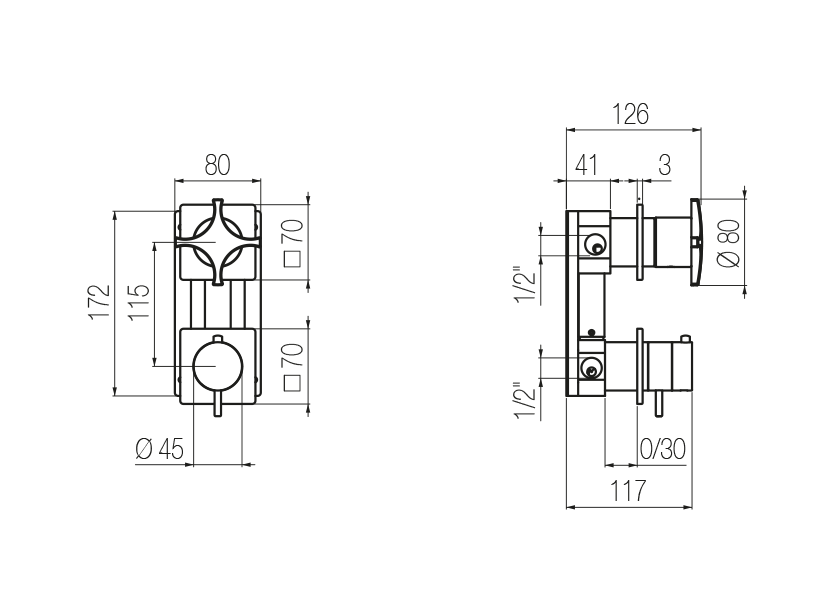 Radomonte TXW93 - disegno tecnico