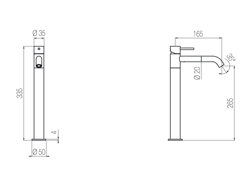 Radomonte ZER3 - disegno tecnico