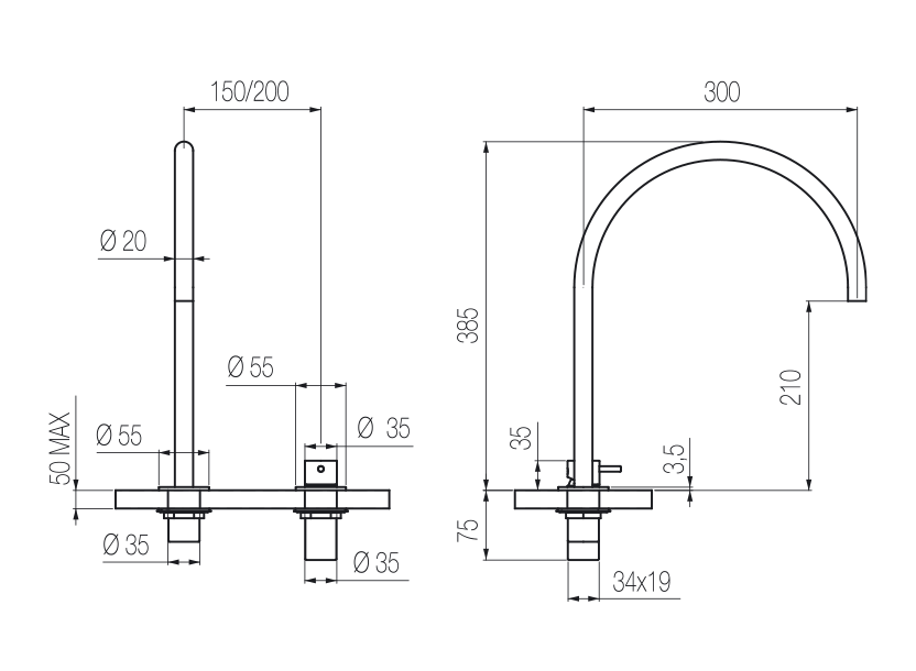 Radomonte ZER33 - disegno tecnico
