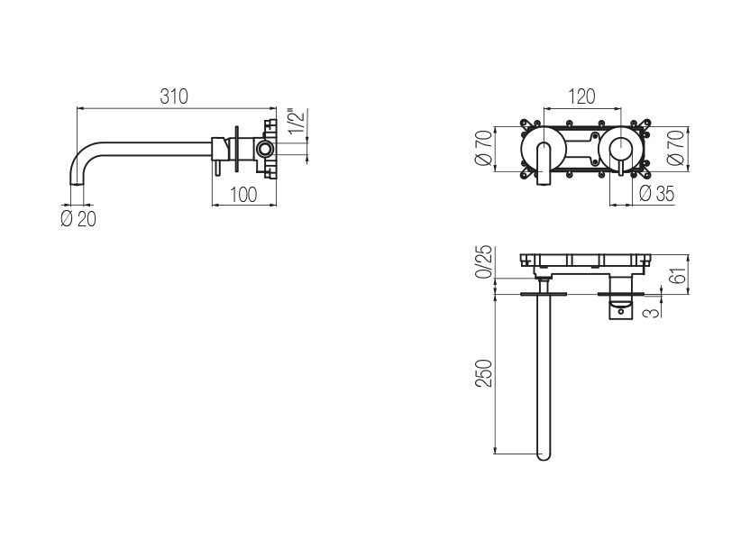 Radomonte ZZN19 - disegno tecnico